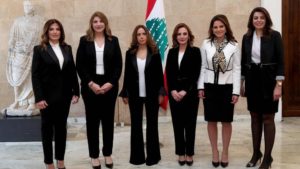 the women ministers posing for an official non-mixed photo